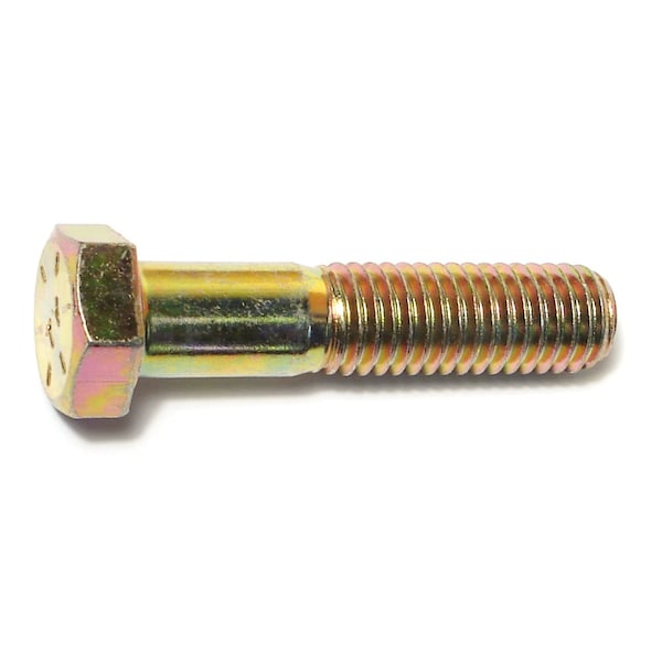Midwest Fastener Grade 8, 1/2"-13 Hex Head Cap Screw, Zinc Yellow Steel, 2-1/4 in L, 25 PK 00726 - main